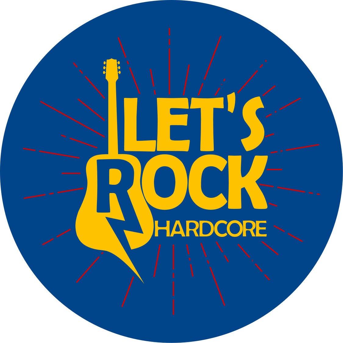 Elektrik gitar övgüsü yuvarlak pvc halı - TenStickers