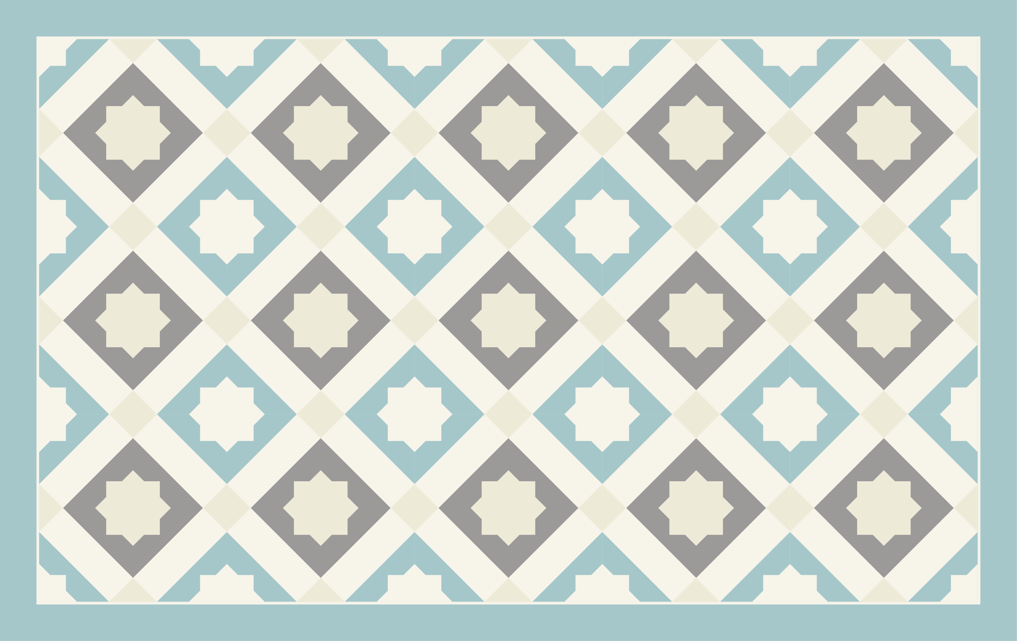 Zarif yıldız motifi fayans efekti pvc halı - TenStickers