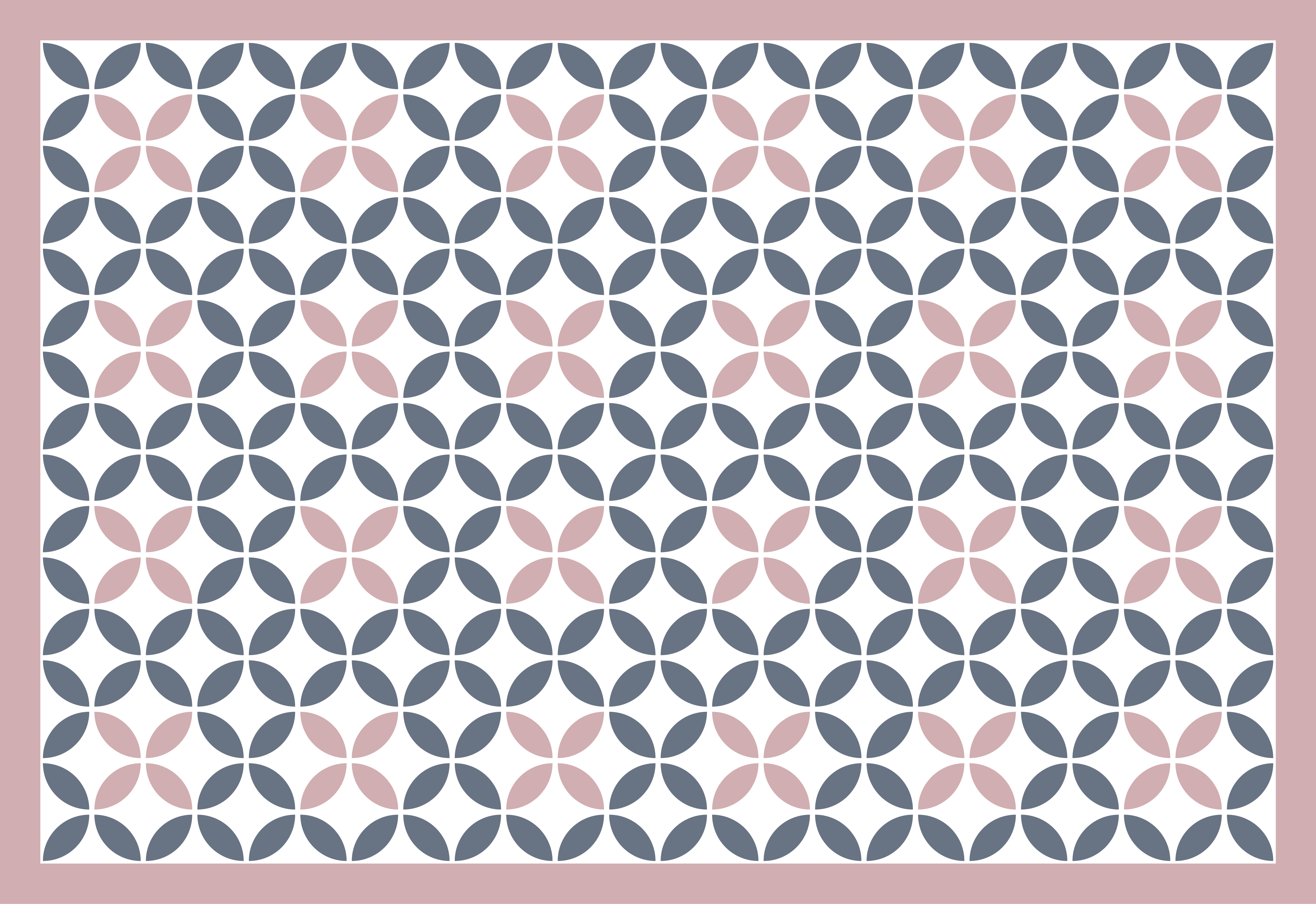 Pastel renkler geometrik daireler karo halı - TenStickers