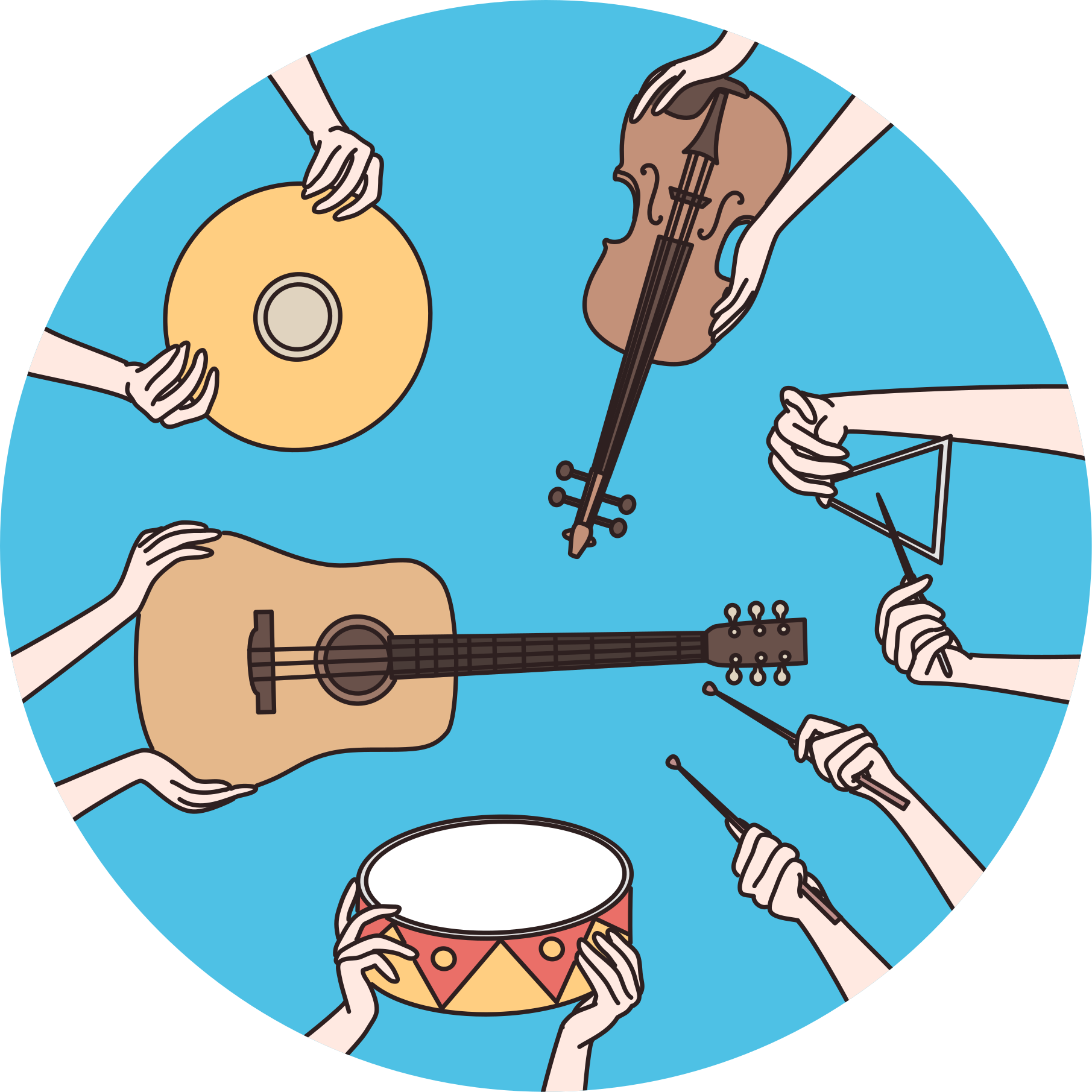 Müzik aletleri yaratıcı sanatlar yatak odası halısı - TenStickers