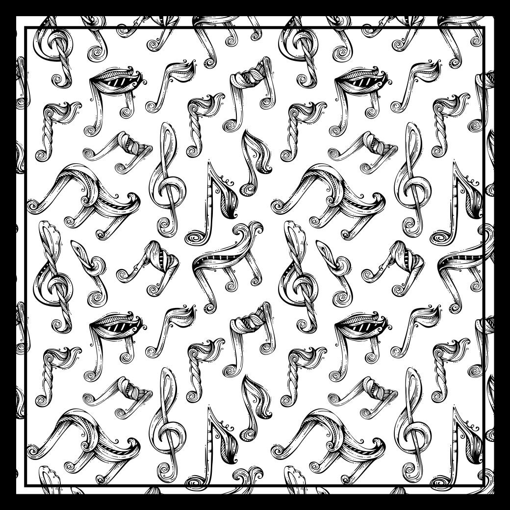 Müzik notaları kavramı gençler pvc halı - TenStickers