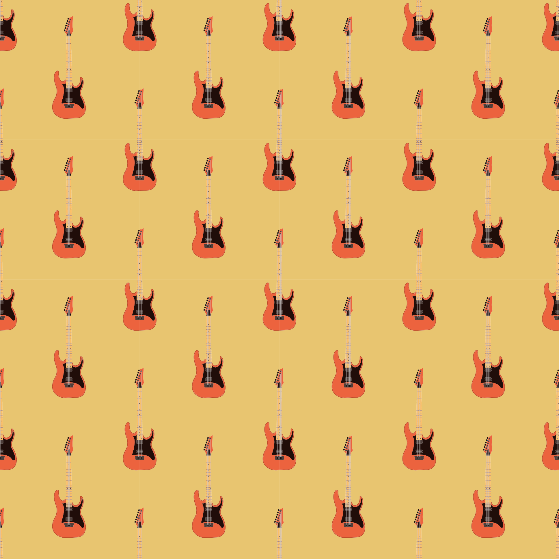 Elektro gitar focal gençler pvc halı - TenStickers