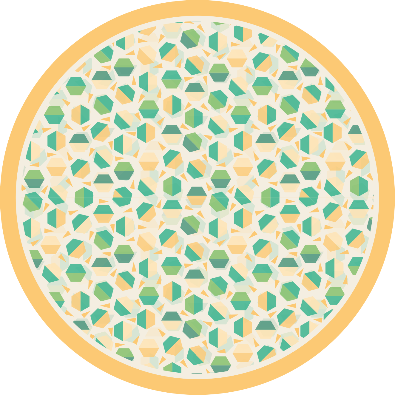 Renkli altıgen karo desen banyo döşeme - TenStickers