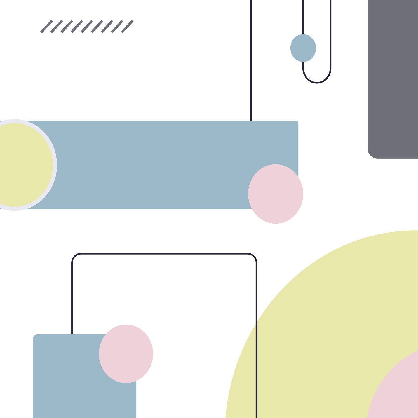 Minimalist pvc halı soyut pastel Şekiller - TenStickers
