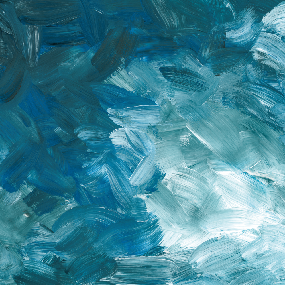 Mavi soyut fırça darbesi kare vinil halı - TenStickers