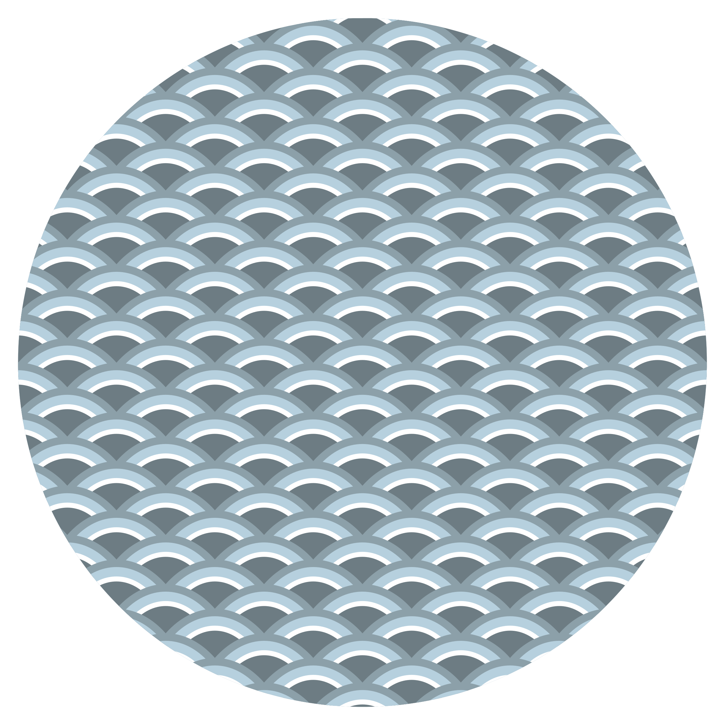 Dalga motifi geometrik pvc halı - TenStickers