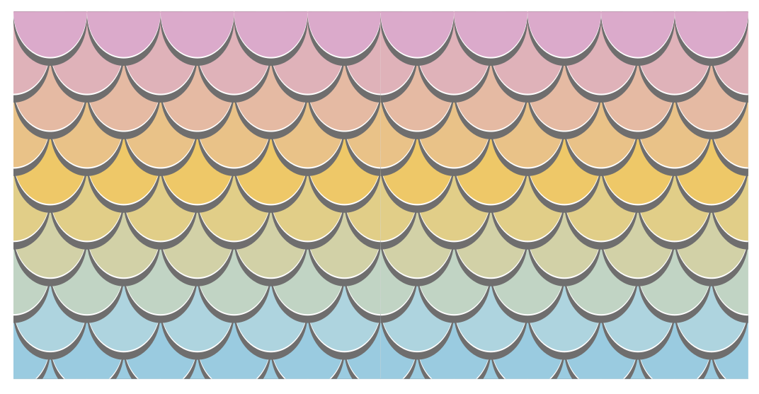 Orijinal balık pulu desen dikdörtgen halı - TenStickers