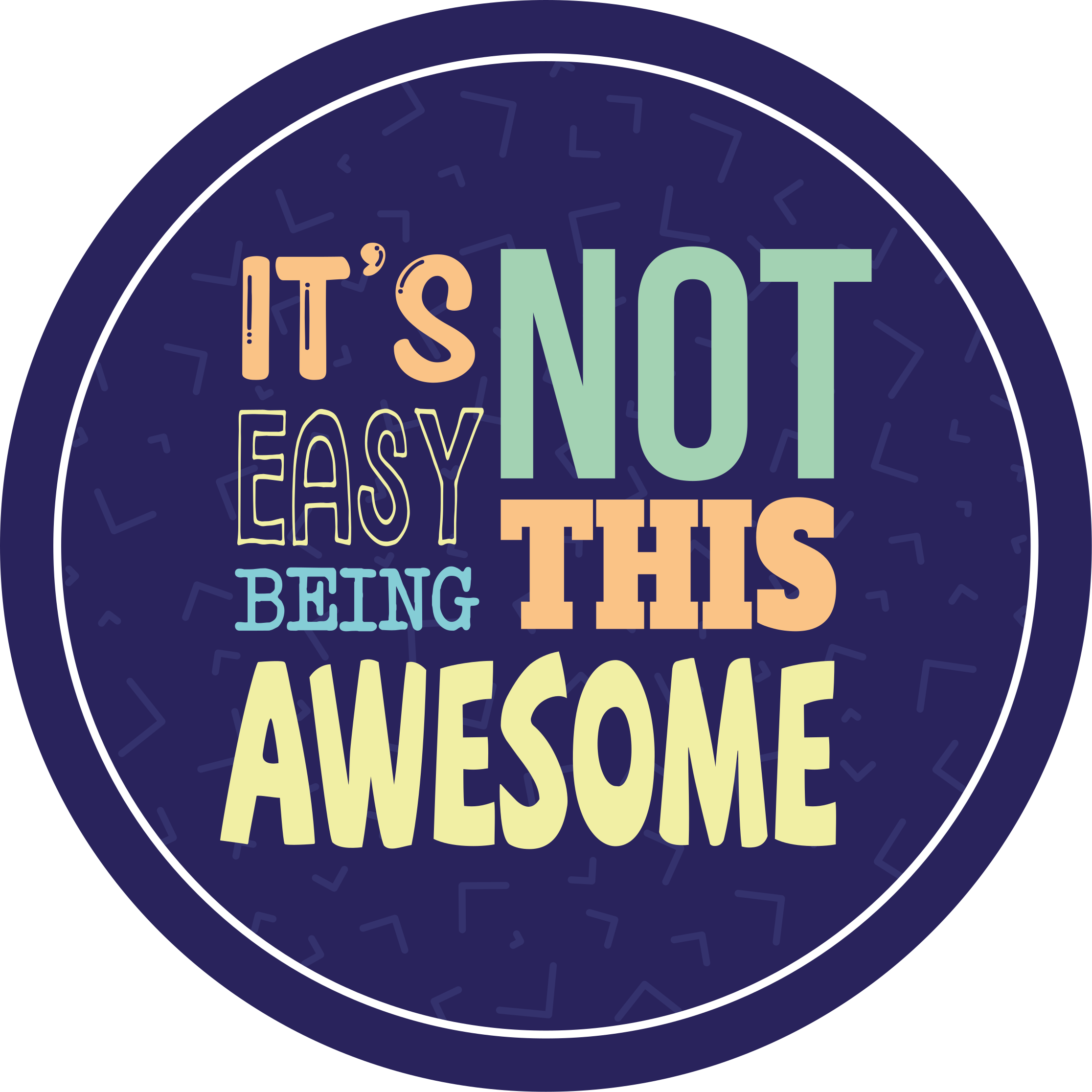 Bu kadar harika olmak kolay değil cümleleri ile pvc halı - TenStickers