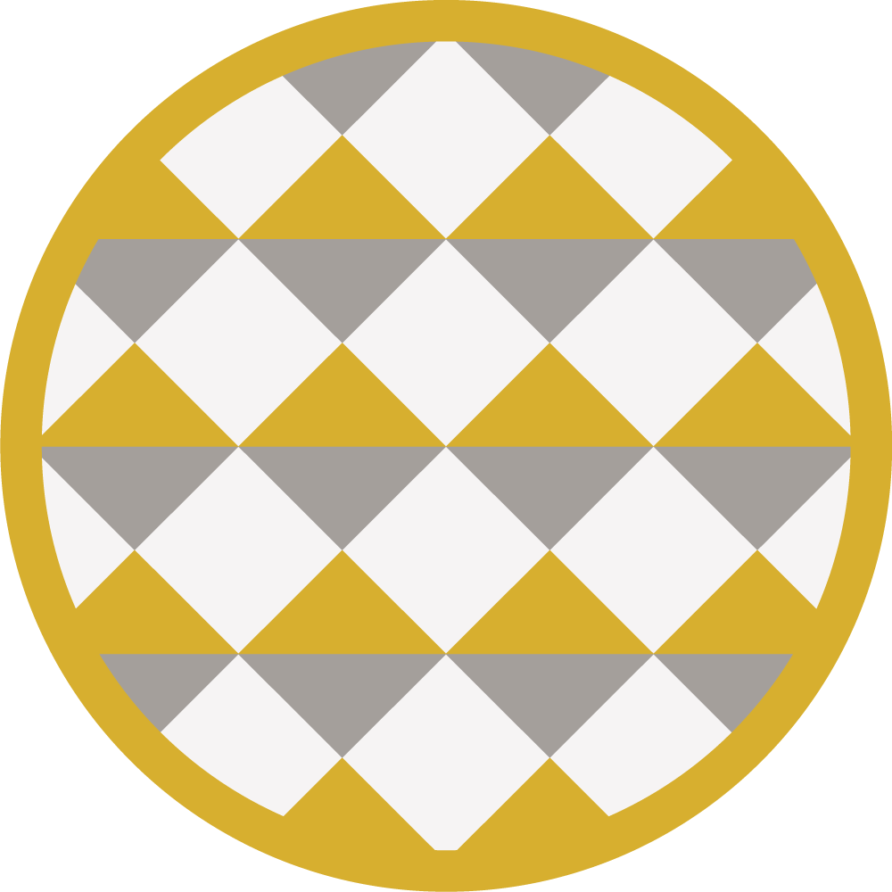 Elmas desen dairesi geometrik pvc halı - TenStickers