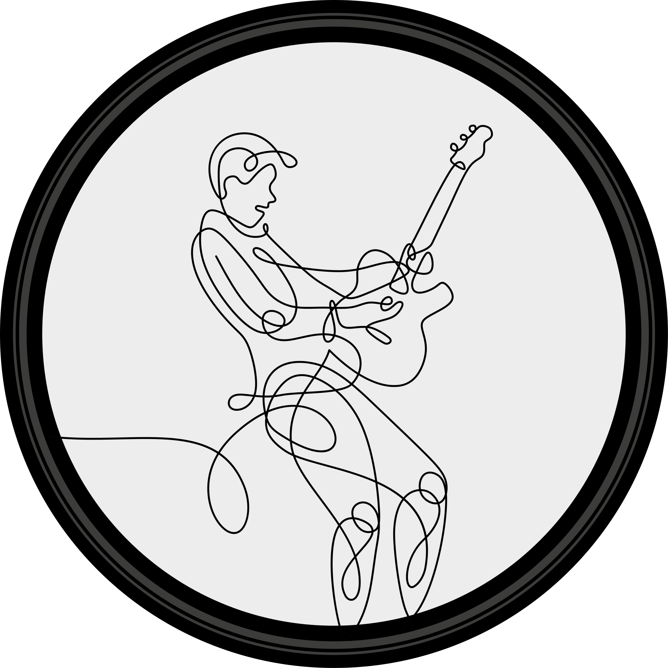 Gitar zarif minimalist tasarım modern halı - TenStickers