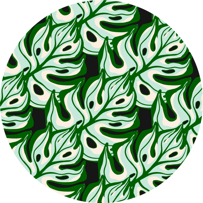 Doğa pvc halı tropikal yaprak desenleri - TenStickers