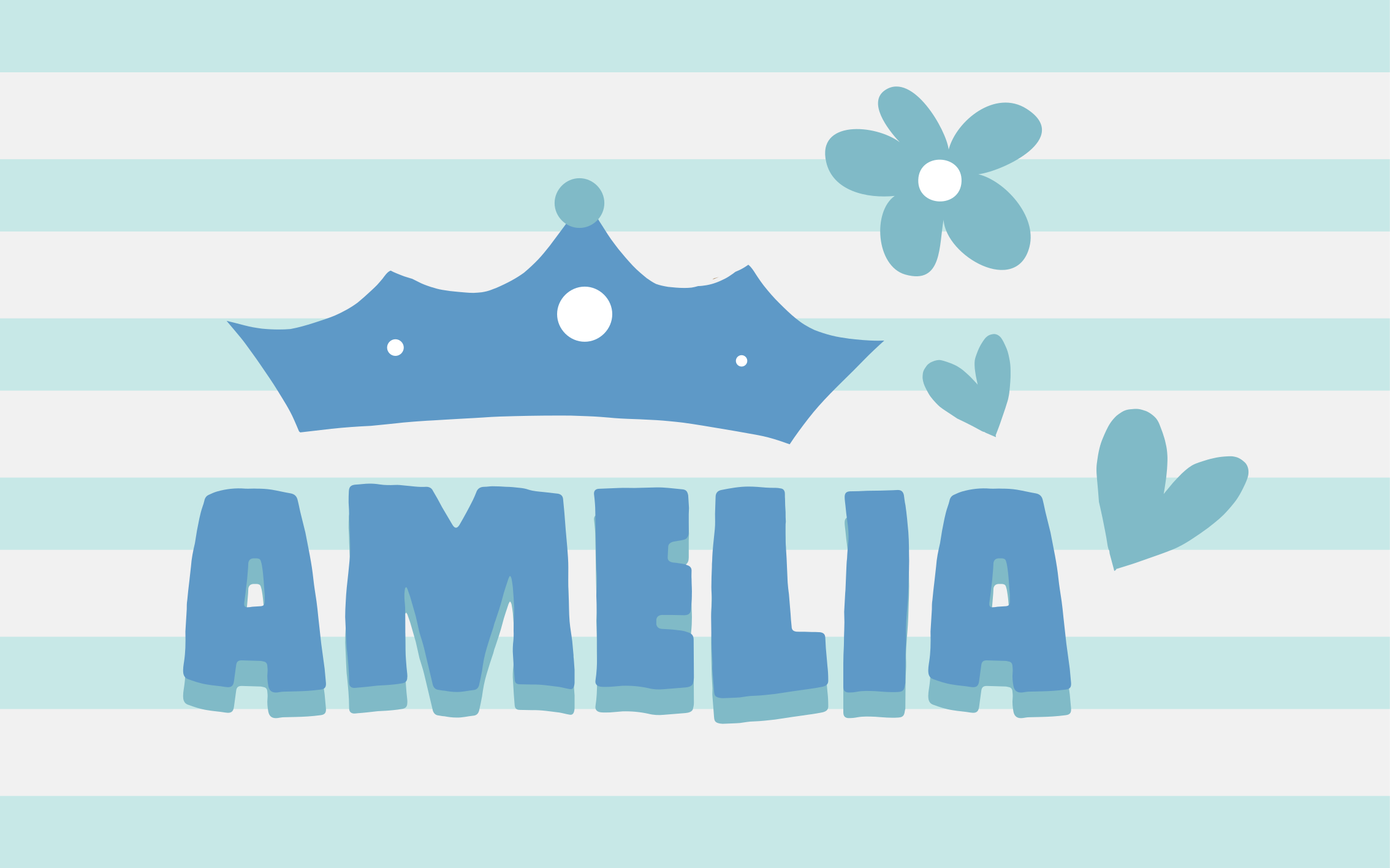 Taç ismi yerleşimi isimlerle pvc halı - TenStickers