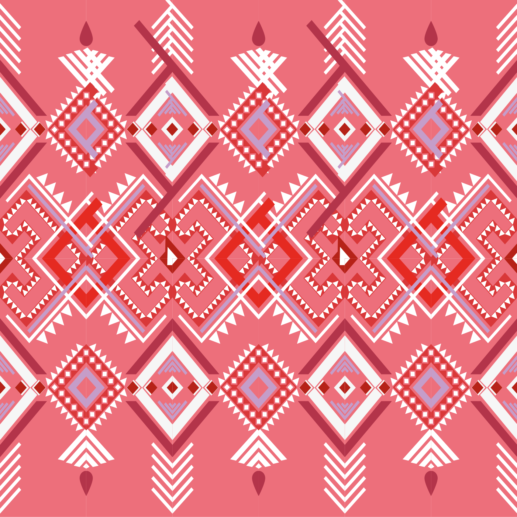 Kabile desen mozaiği etnik pvc halı - TenStickers