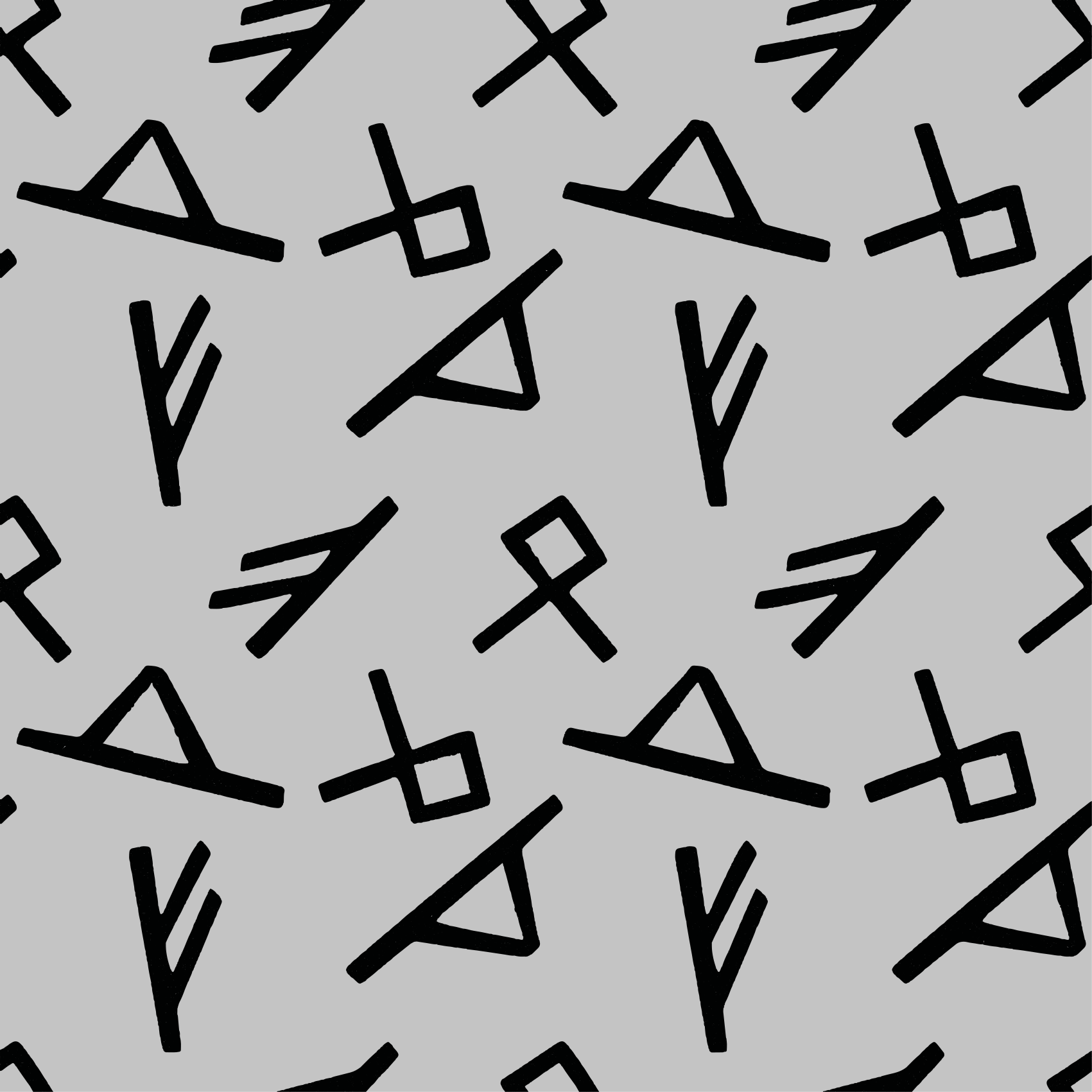 şık siyah şekiller geometrik pvc halı - TenStickers