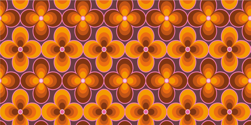 çiçek retro harika desen dikdörtgen kilim - TenStickers