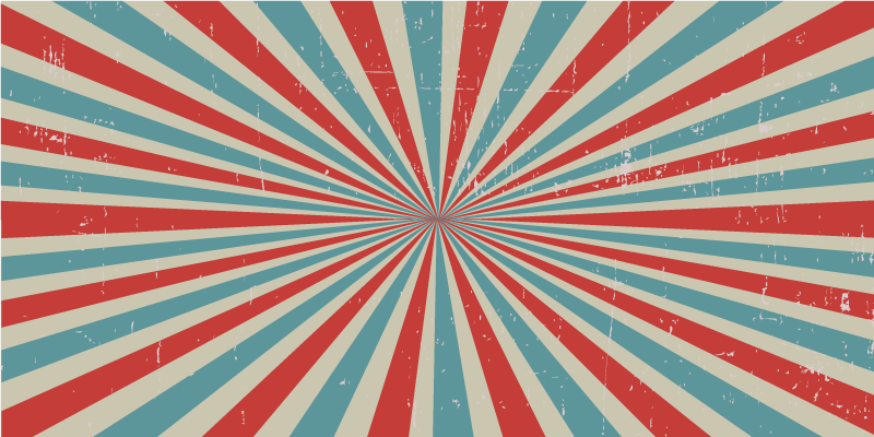 Mavi ve kırmızı retro ön yıkama desenli kilim - TenStickers