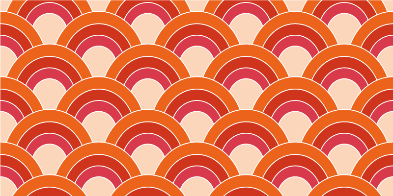 Renkli kemerli desenler geometrik pvc halı - TenStickers