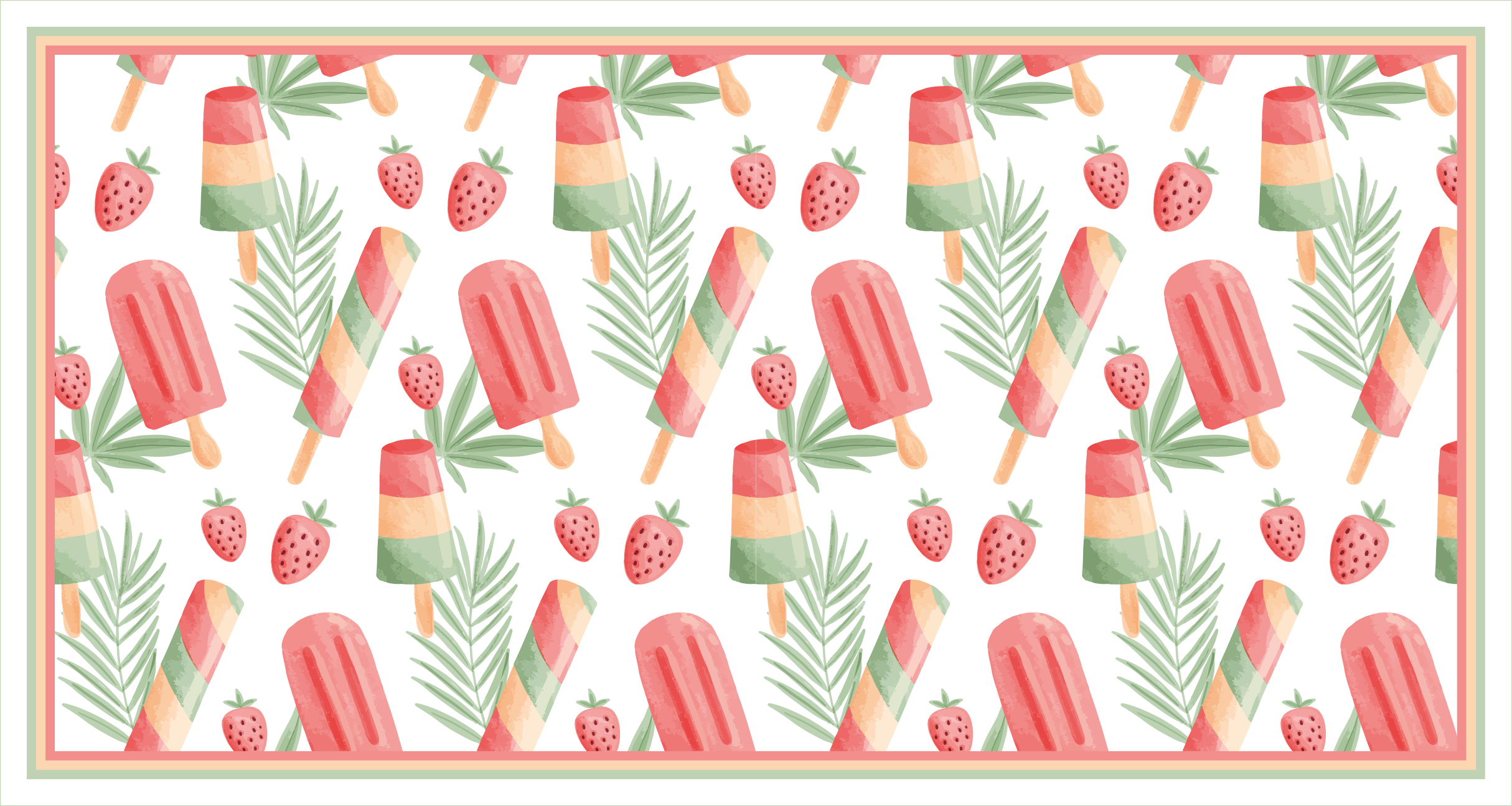 Renkli buzlu ikramlar pvc halı - TenStickers