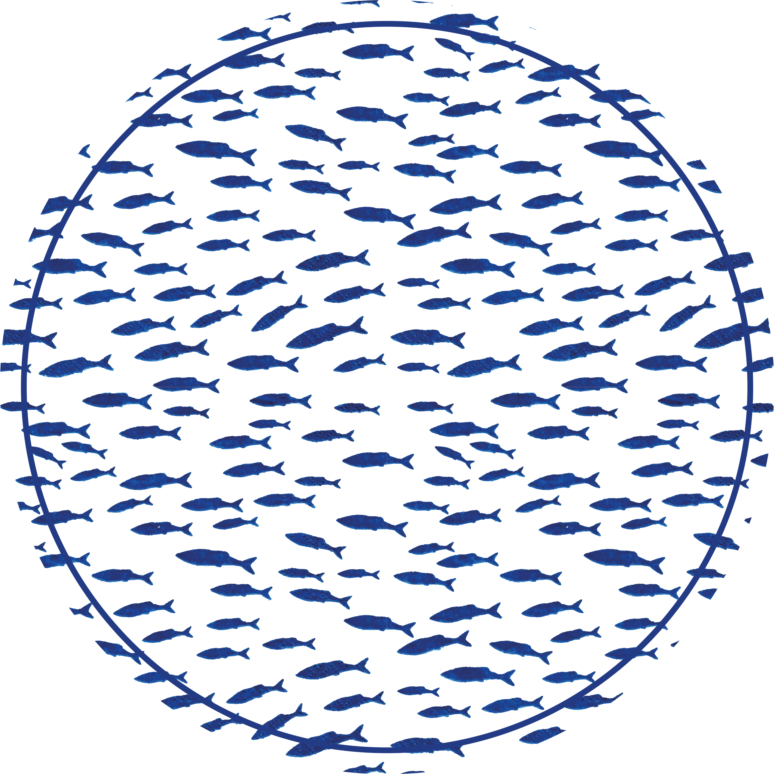 Balık sürüsü hayvan baskı pvc halı - TenStickers