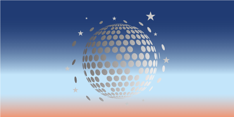 Degrade renkli disko topu eski halı - TenStickers