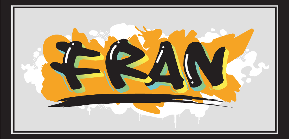 Isim sanatı isimlerle pvc halı - TenStickers