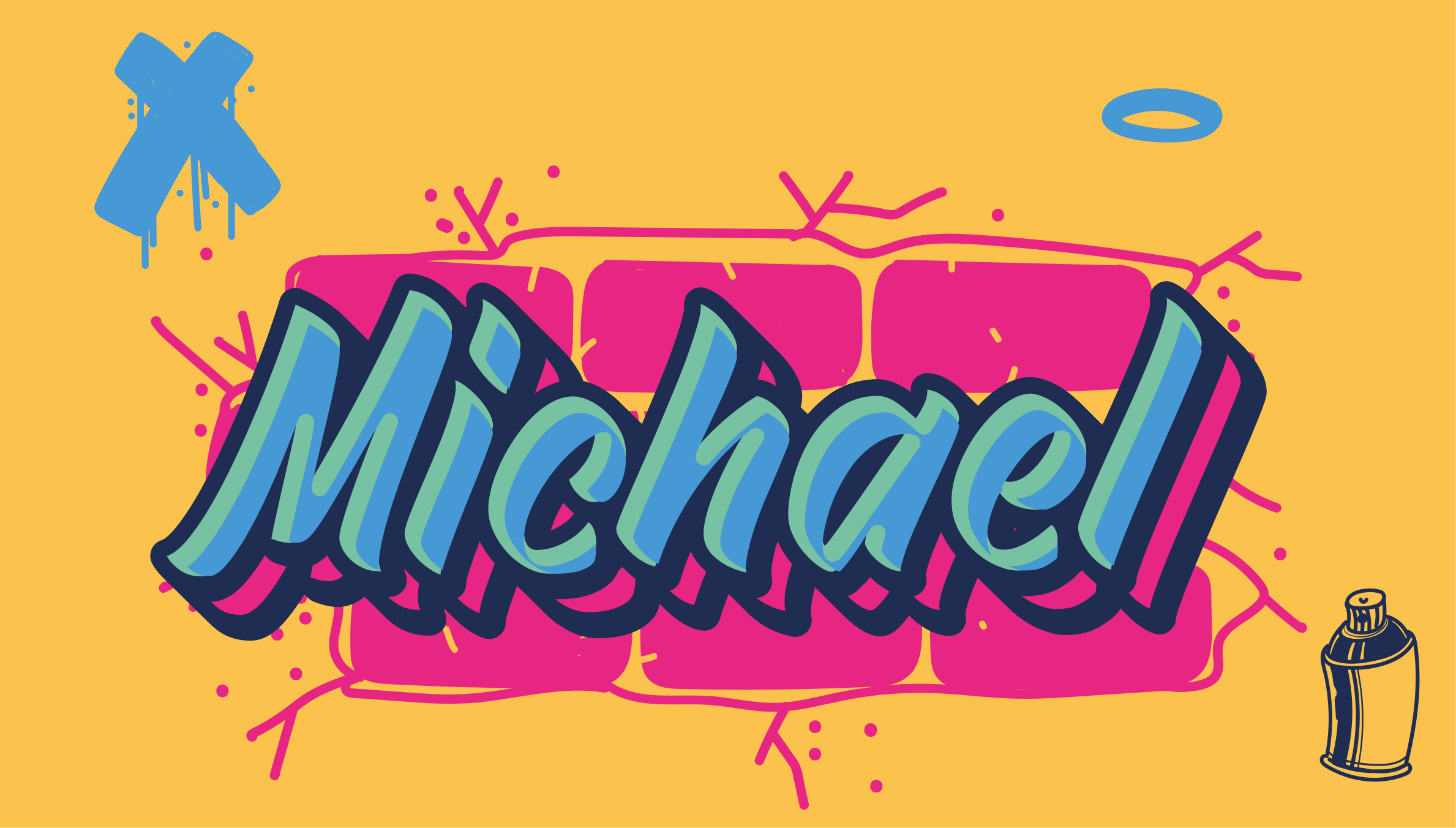 Grafiti özel isim pvc halı - TenStickers