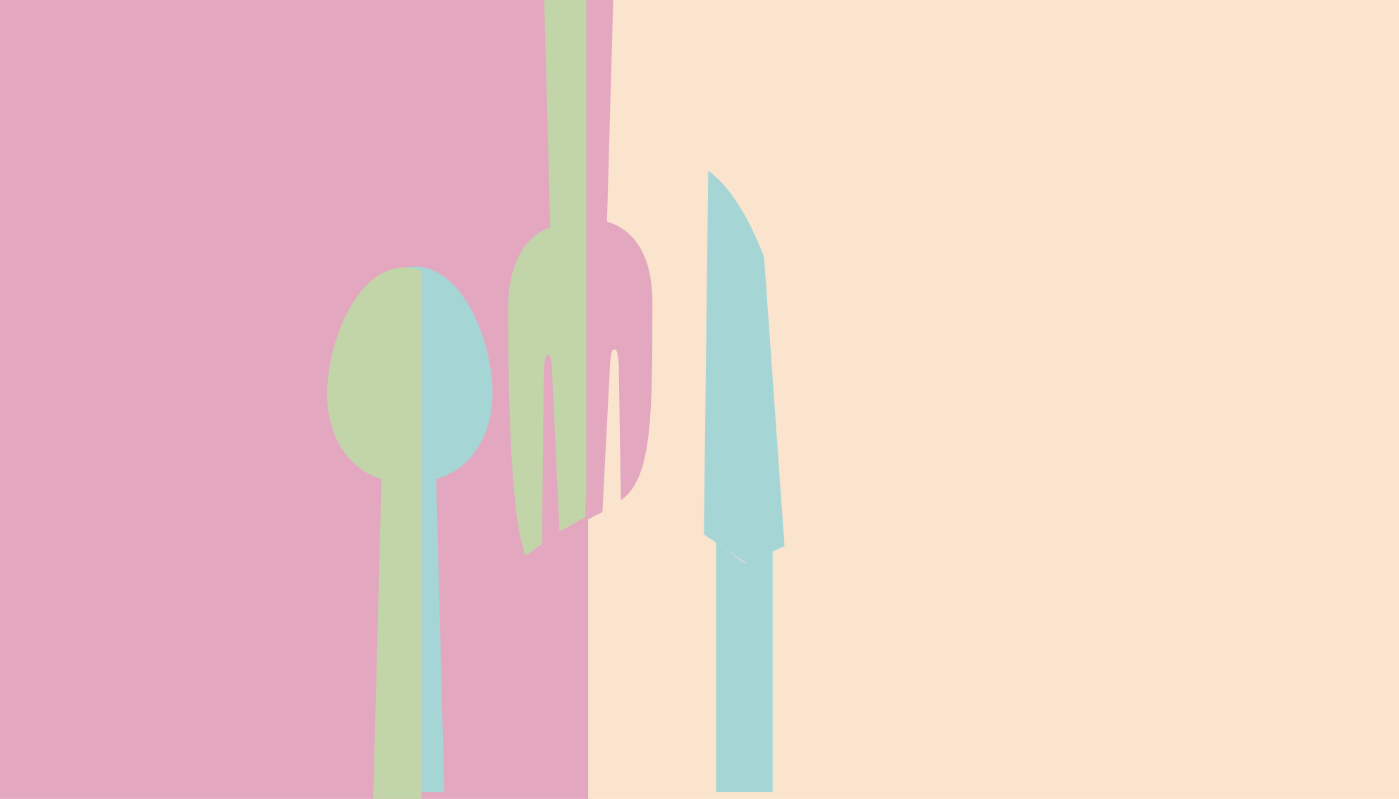 Pastel renkler mutfak eşyaları mutfak yer karoları - TenStickers