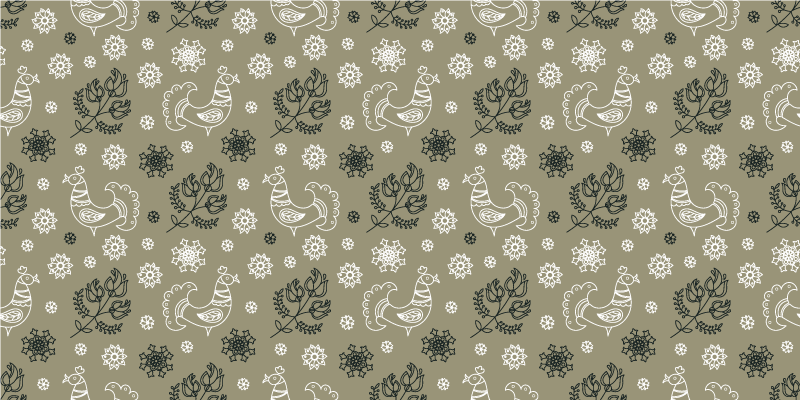 Büyüleyici hayvan motifleri isimlerle pvc halı - TenStickers