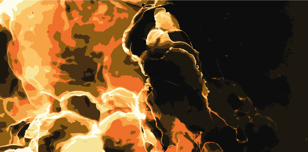 Ateşli etki Mermer vinil halı - TenStickers