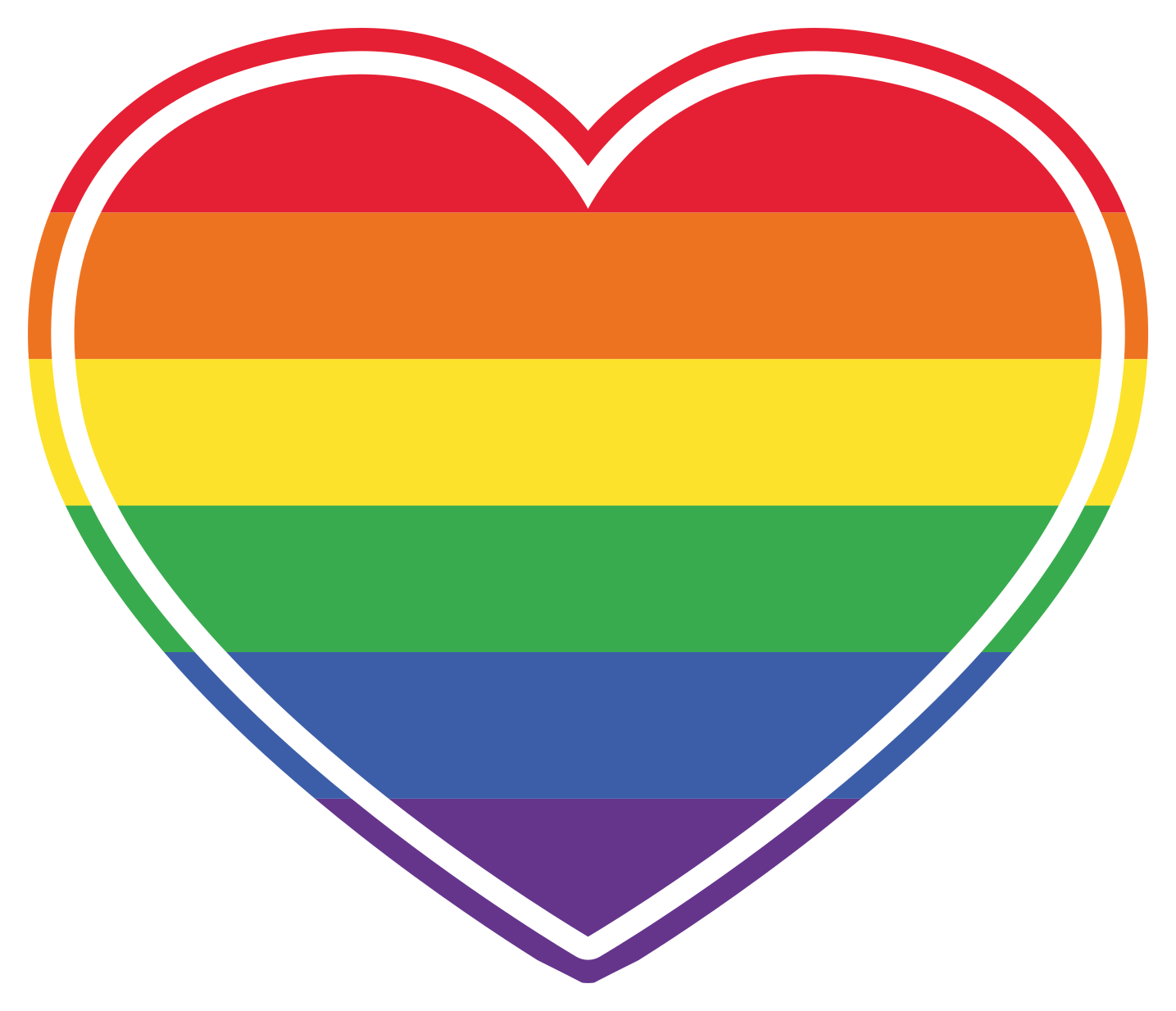 Kalp gökkuşağı deseni doku pvc halı - TenStickers