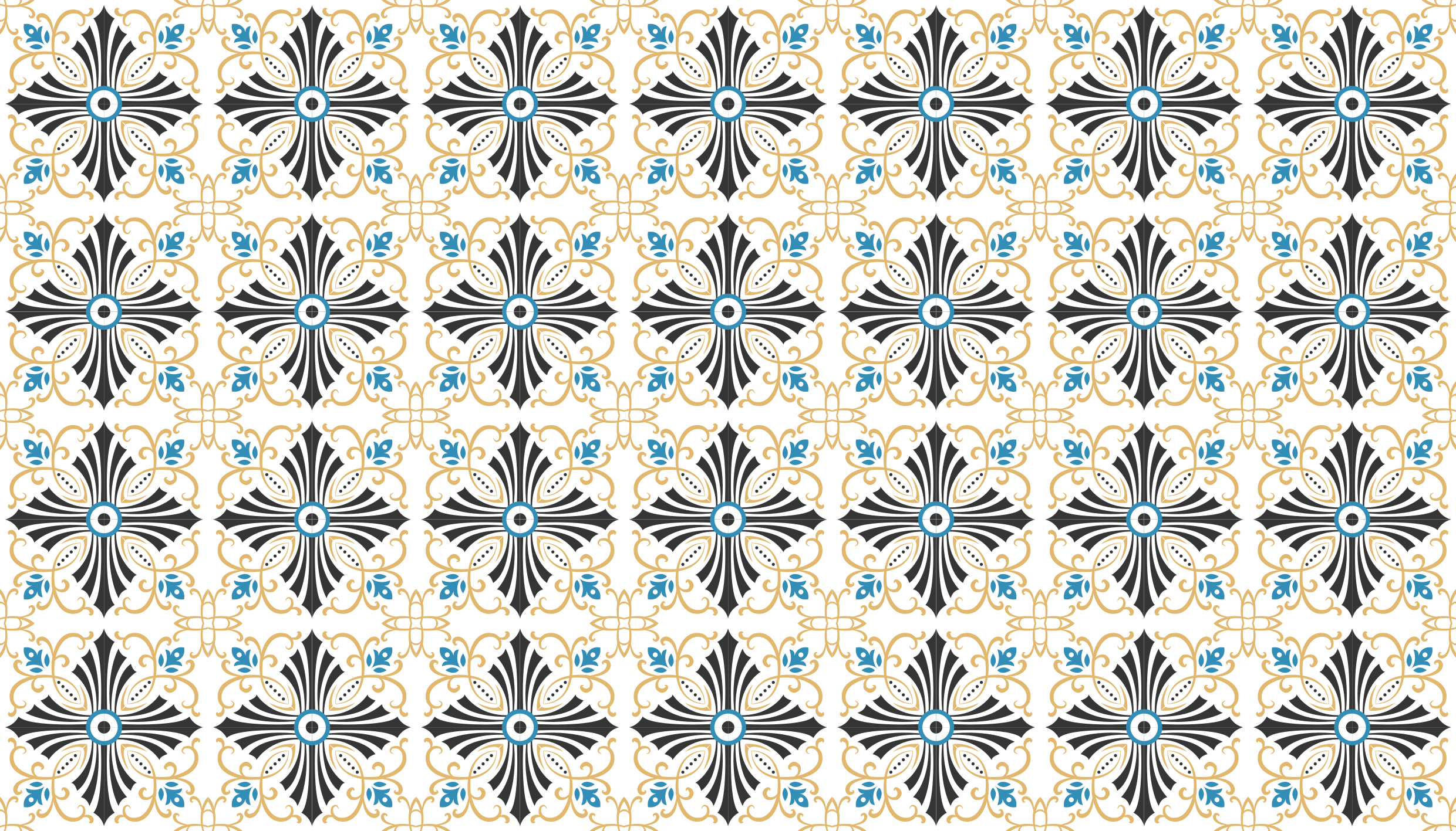 Mozaik pvc halı Şık mozaik tarzı - TenStickers