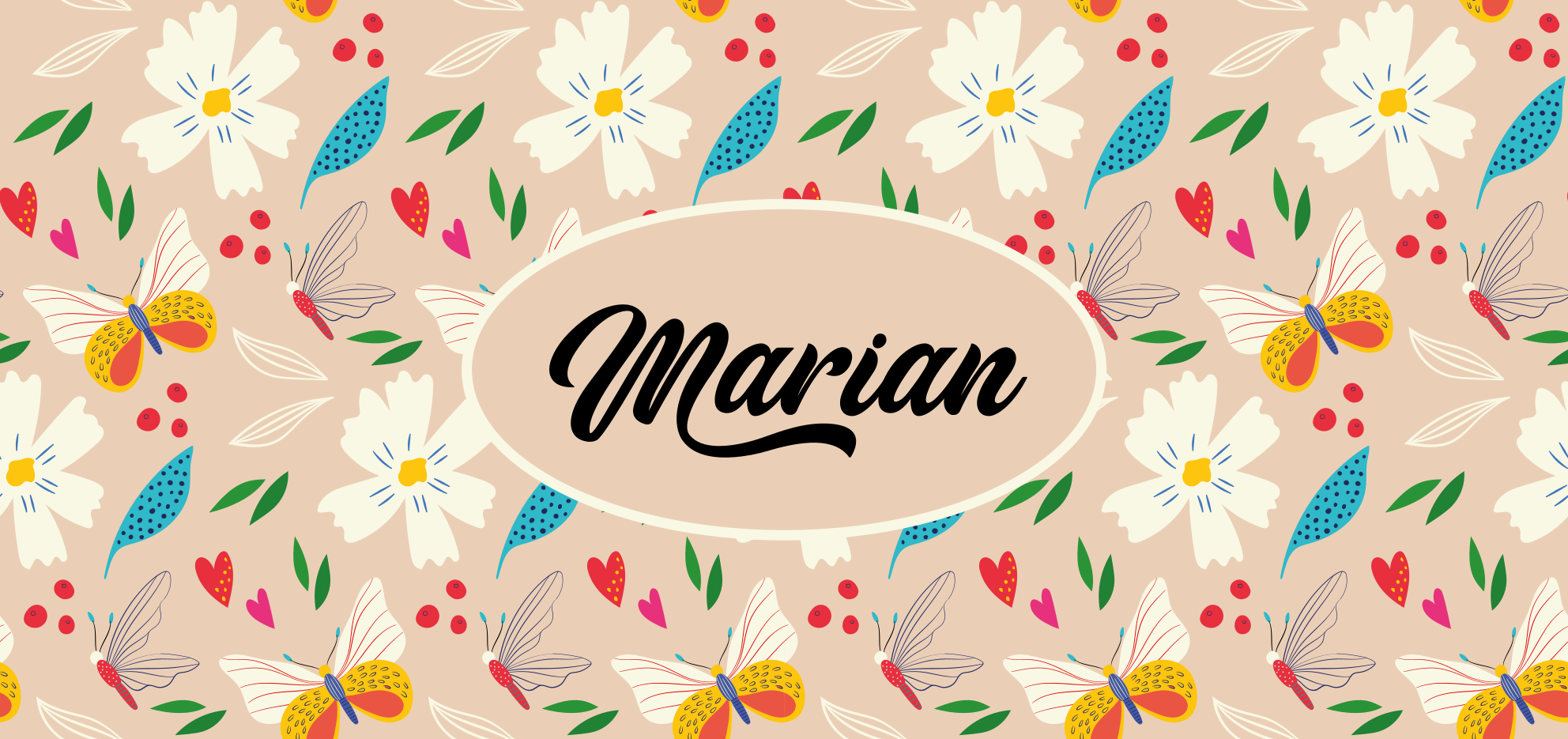 özel bej çiçekli yatak odası pvc halı - TenStickers