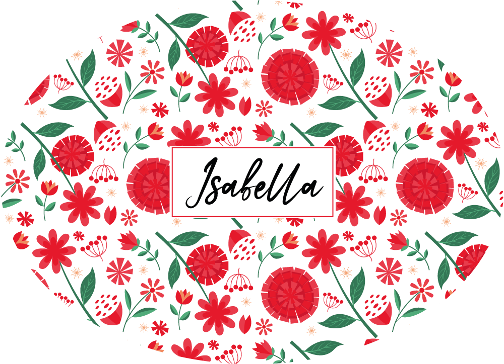 özel kırmızı çiçekler yatak odası pvc halı - TenStickers