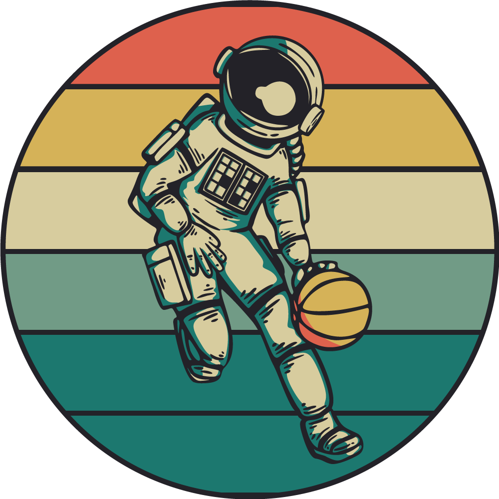 Astronot basketbol oyunu oyunlar pvc halı - TenStickers