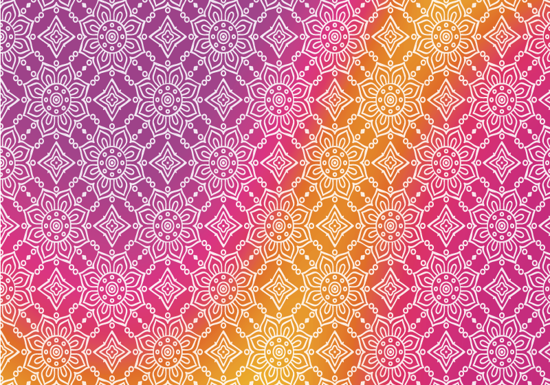 Zarif degrade mandala pvc halı - TenStickers