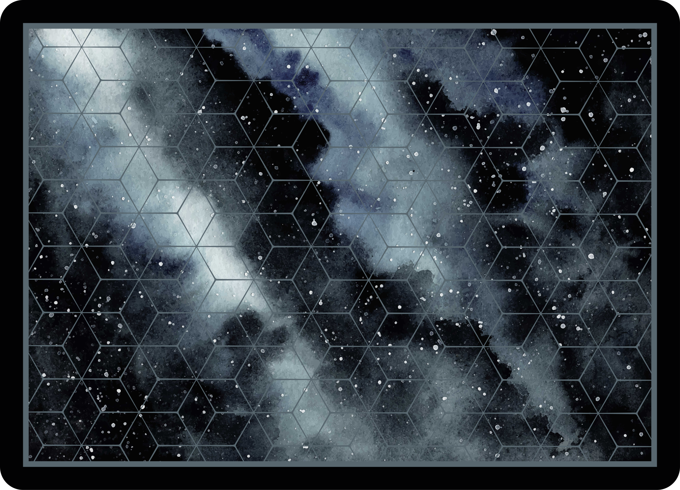 Altıgen galaksi deseni gençler pvc halı - TenStickers