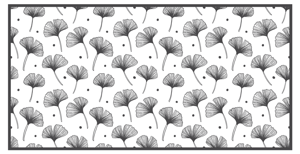Ginkgo yaprağı ilhamı doğa pvc halı - TenStickers