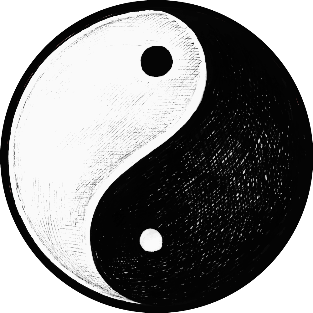 Orijinal yin yang dengesi modern halı - TenStickers