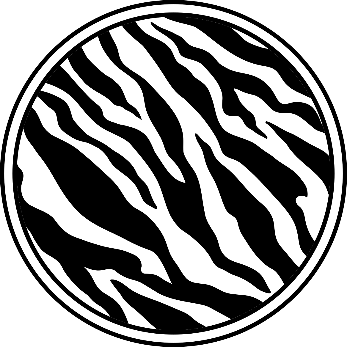 Siyah beyaz zebra desenli hayvan halısı - TenStickers