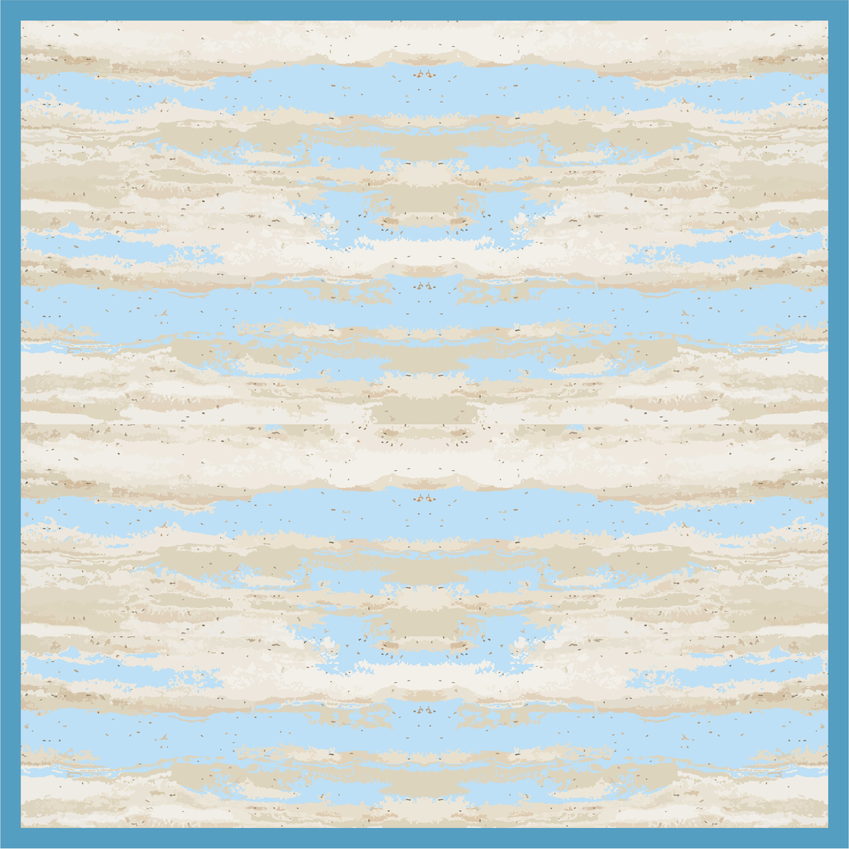 Altın ve mavi mermer desen eski halı - TenStickers