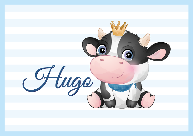 Bebek pvc halı İsimli bebek İnekleri - TenStickers