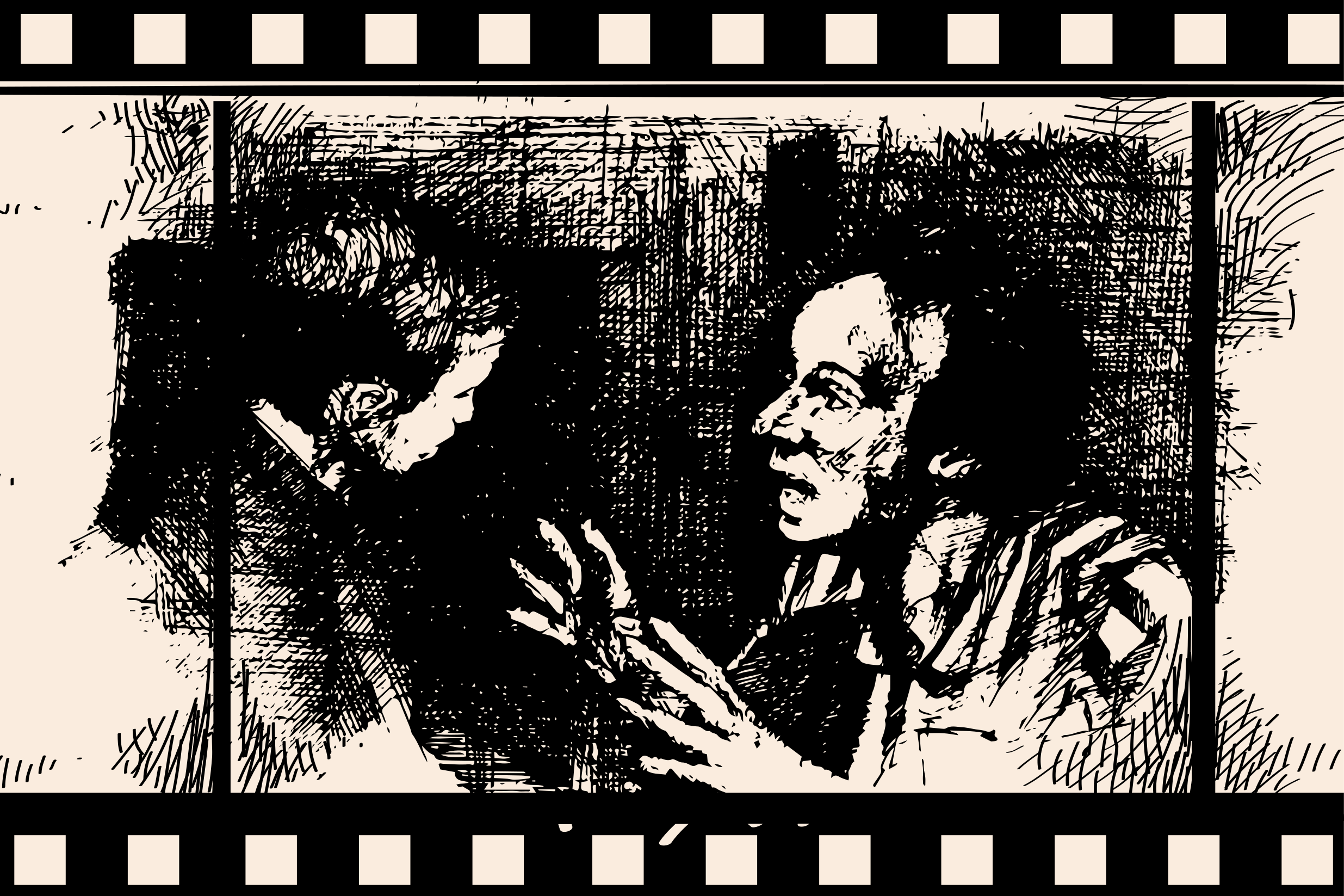 Siluet italyanca film tasarımı bağbozumu halı - TenStickers