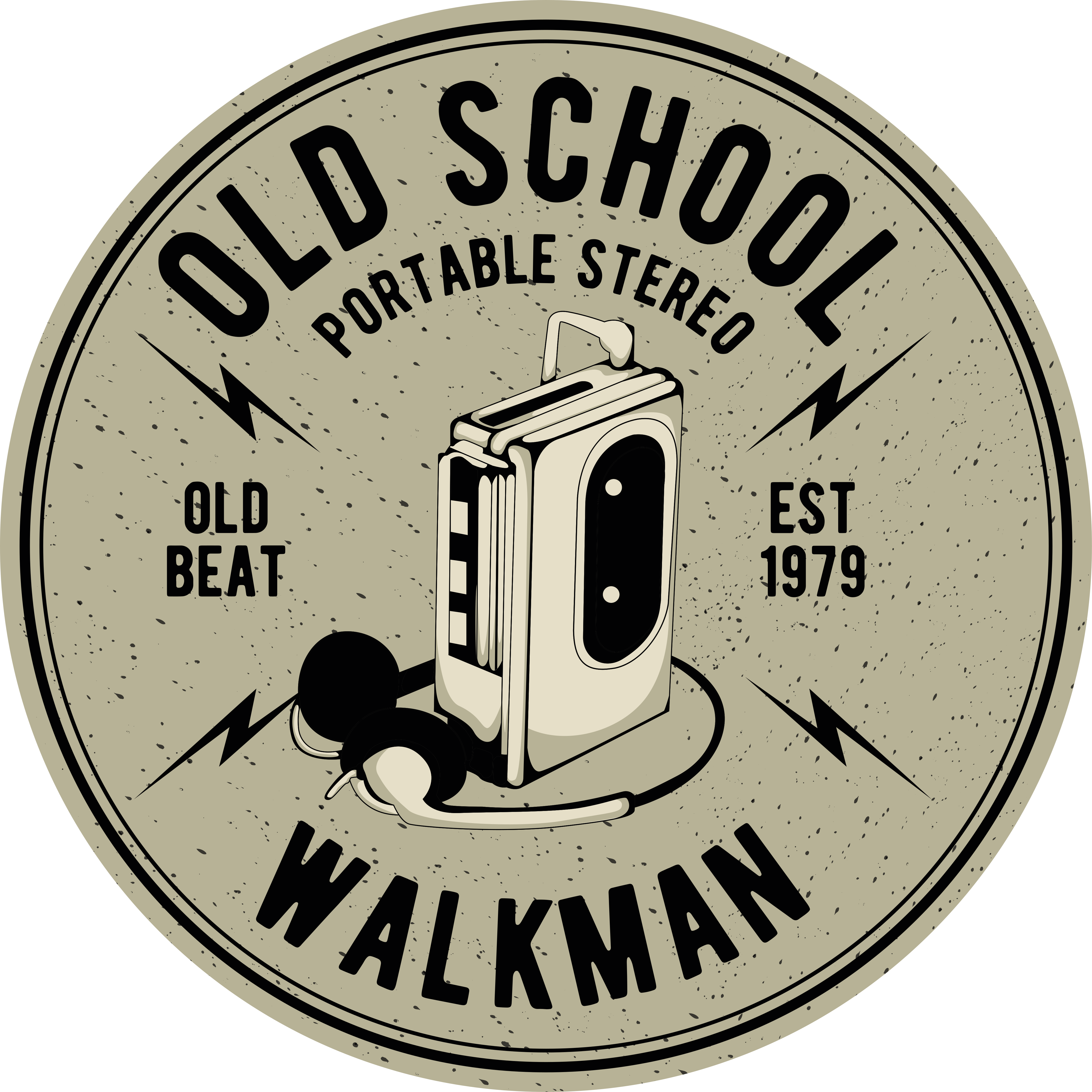 Retro taşınabilir stereo vintage pvc halı - TenStickers