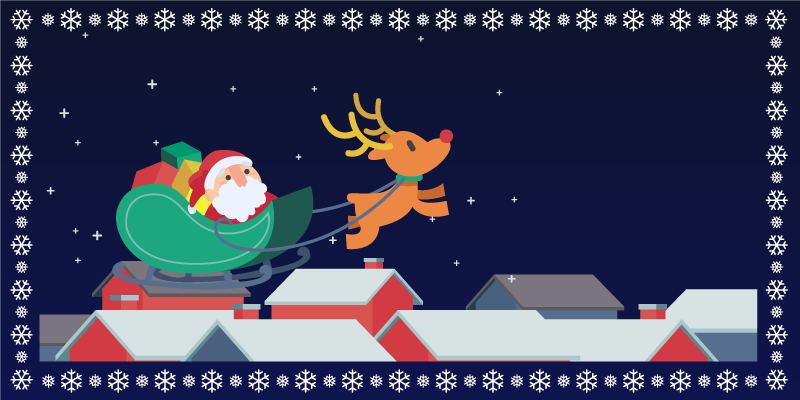 Noel baba'nın kızak gezisi cadılar bayramı pvc halı - TenStickers