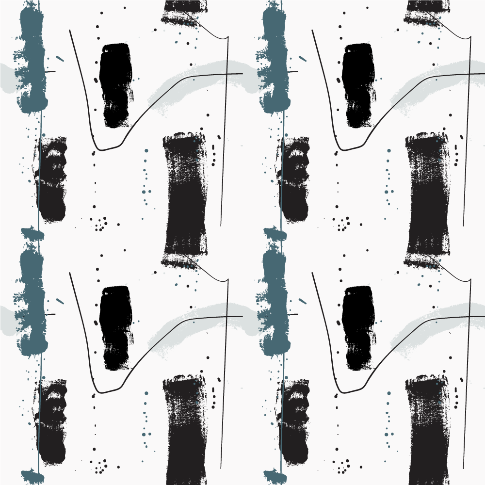 Doğrusal soyut şekiller minimalist pvc halı - TenStickers