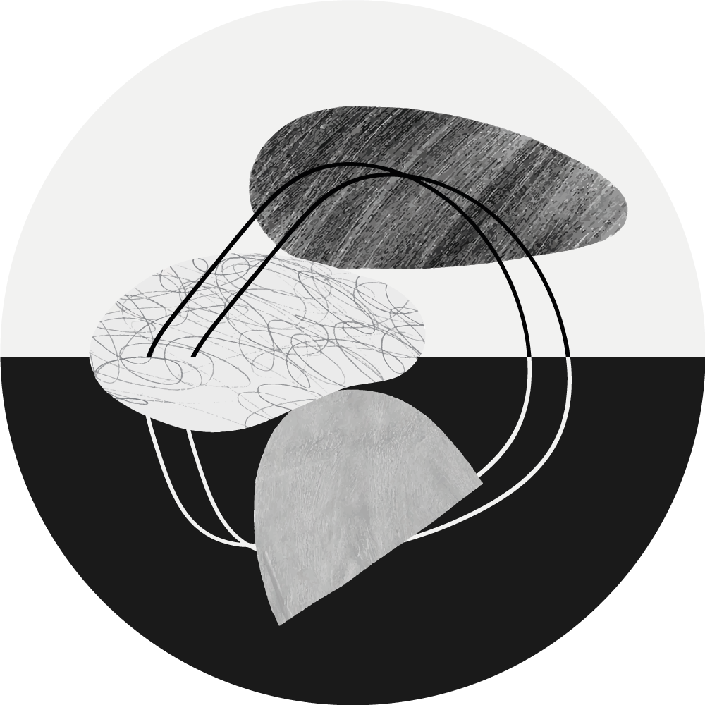 Soyut şekil sanat eseri minimalist pvc halı - TenStickers