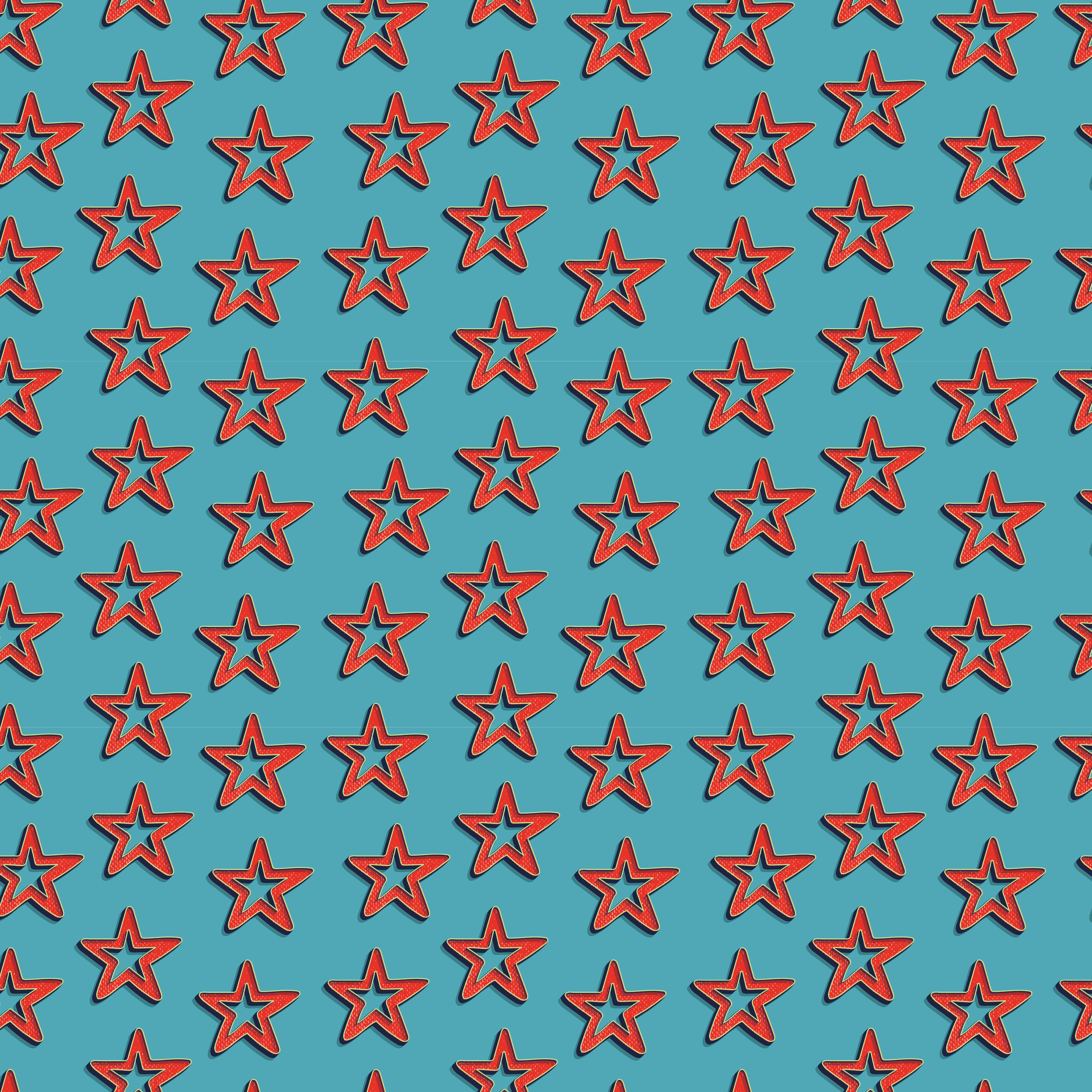 Retro yıldızlar desen yıldız vinil halı - TenStickers