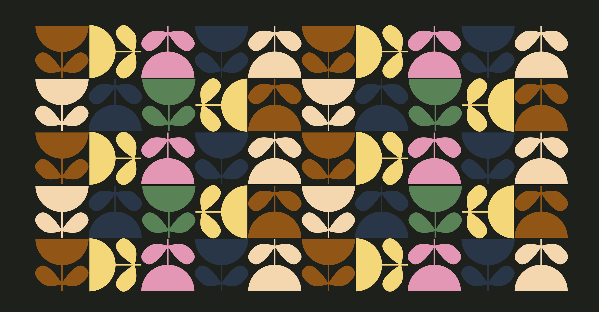 Canlı yaprak motifleri fayans efekti pvc halı - TenStickers