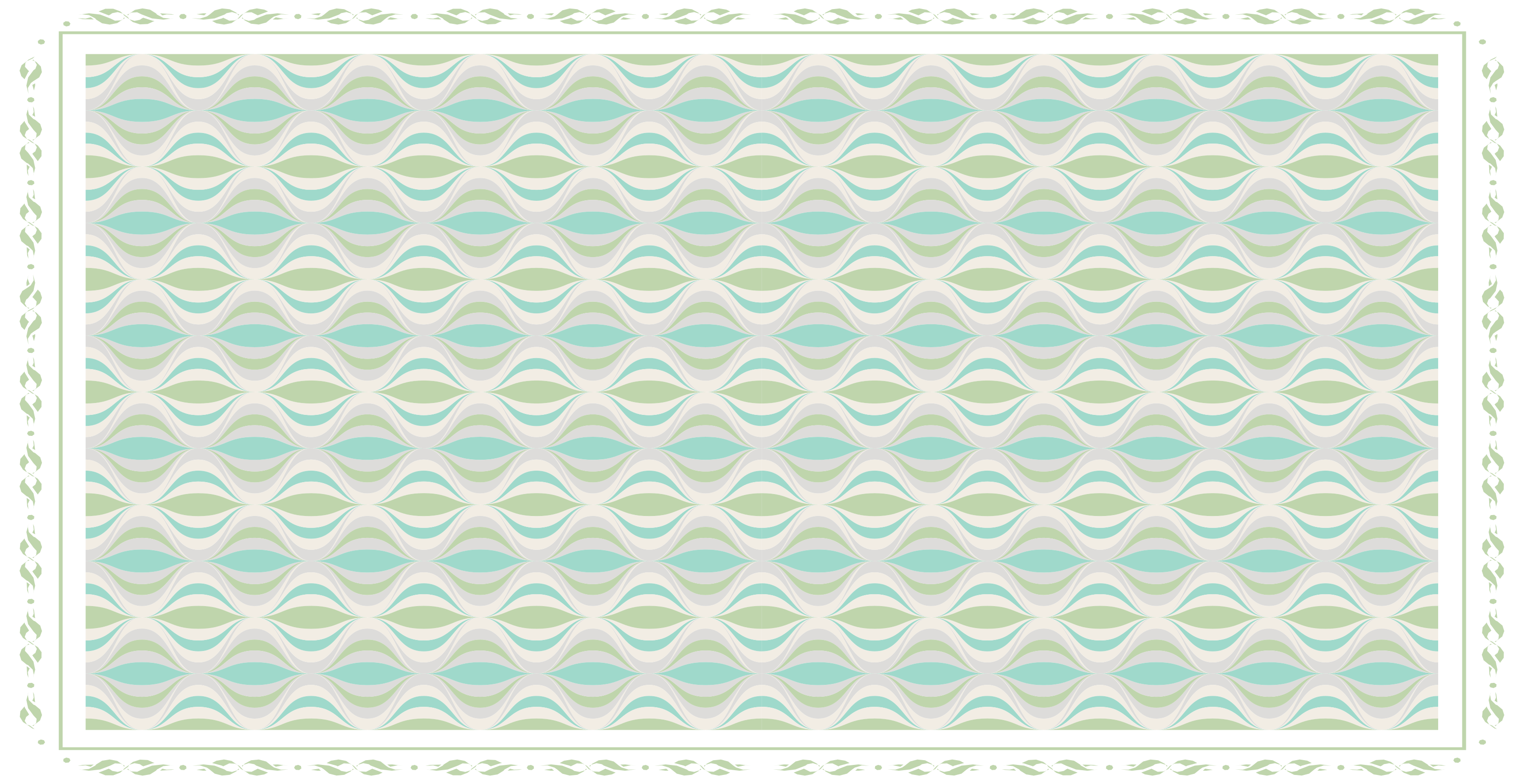 Kıvrımlı motif fayans efekti pvc halı - TenStickers