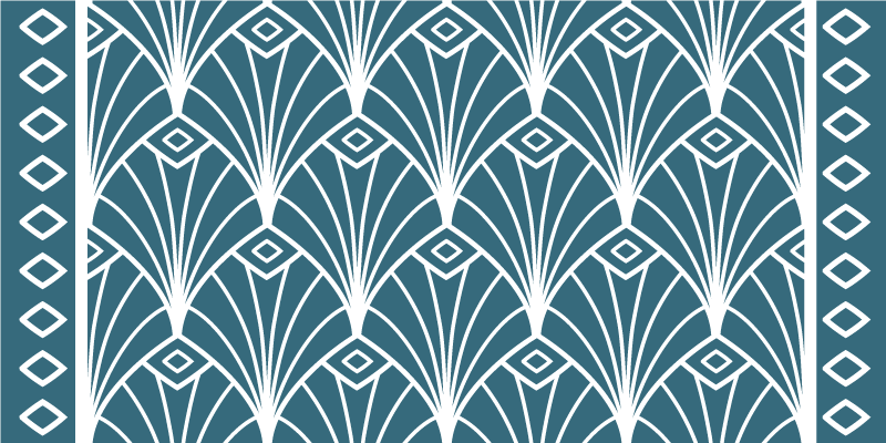 Art deco desenleri pvc halı - TenStickers